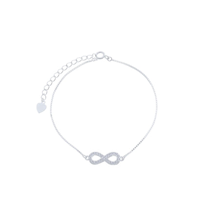 Pulseira Do Infinito Pedra Zircônia