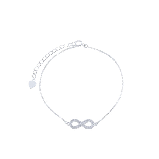 Pulseira Do Infinito Pedra Zircônia