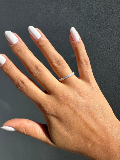 Anel Prata 925 Aparador Meia Aliança