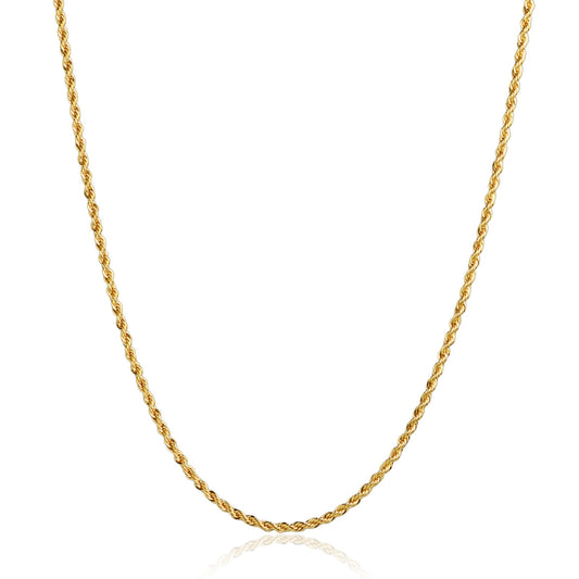 Colar Cordão Baiano Feminino Folheado 18K