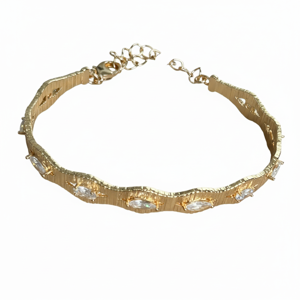 Bracelete Cravejado em Zircônia