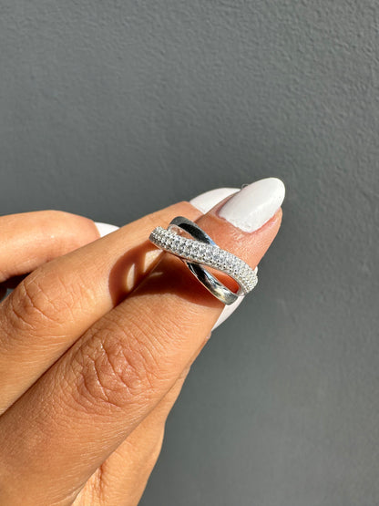 Anel Prata 925 3 Elos