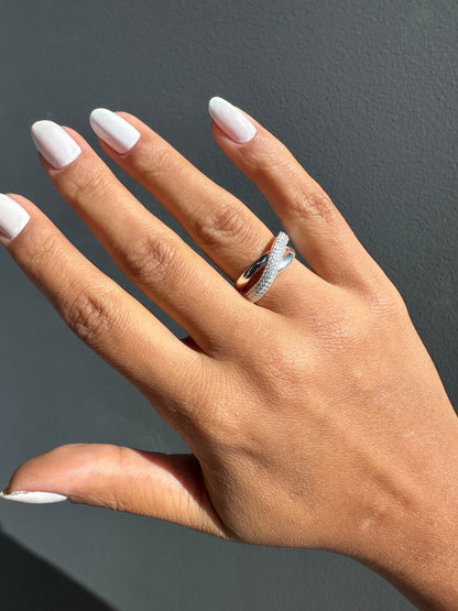 Anel Prata 925 3 Elos